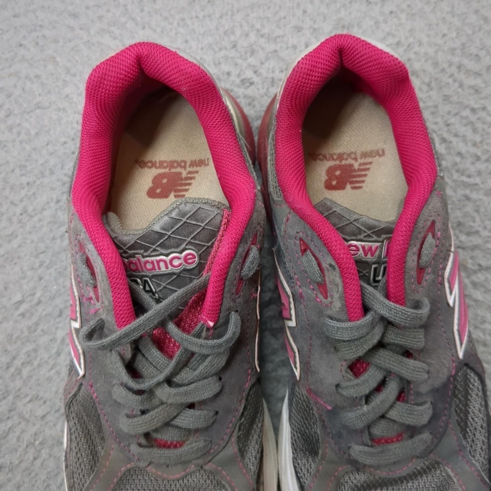New Balance 990v3 Shoes Womens Size 7.5 AA Gray Pink Breast Cancer Running USA - Picture 15 of 16